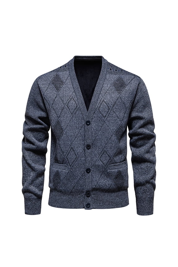 Mens Sweaters Cardigan Soft Knit V Neck Long Sleeve Button Pullover Solid Loose Jacket Winter Fall Lightweight Classic Tops