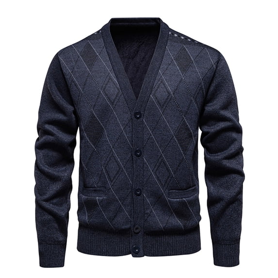 Cavosen Mens Sweaters Cardigan Soft Knit V Neck Long Sleeve Button Pullover Solid Loose Jacket Winter Fall Lightweight Classic Tops