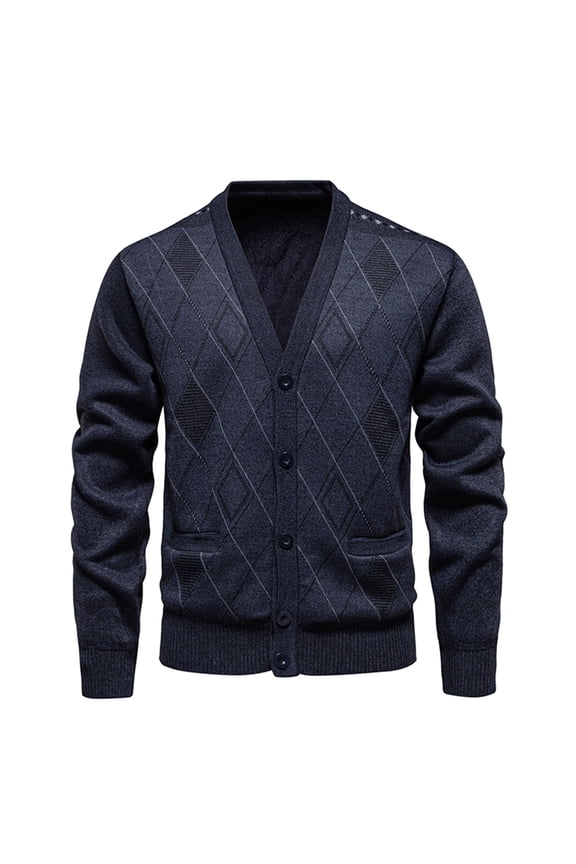 Mens Sweaters Cardigan Soft Knit V Neck Long Sleeve Button Pullover Solid Loose Jacket Winter Fall Lightweight Classic Tops