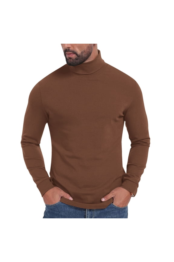 Mens Undershirts V Neck Long Sleeve High Neck Stretch Base Layer Tee Thermal Solid Fitted Underscrubs Soft Winter Everyday Tops