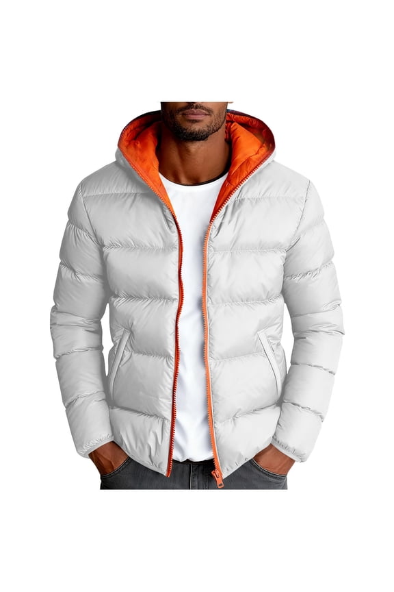 Mens down Jacket Lightweight Winter Warm Short Down Jacket Pocket Packable Packable Coat with Hood Versatile Insulated Travel Outerwear