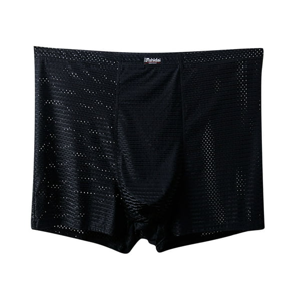 Cavosen Mesh Underwear for Men Breathable Plus Size Trunks Elastic WaistSoft Comfortable Casual Briefs 1Pack
