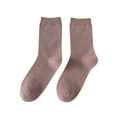 thumbnail image 1 of Cavosen Mid Crew Socks Men Cute Cotton Plu Size Stretch Socks Solid Athletic Socks 1Pair, 1 of 3
