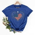 thumbnail image 1 of Cavosen Patriotic Shirts for Women Petite Patriotic Short Sleeve Round Neck Tops USA Star Striped Print T Shirts Lady XL Independence Day Casual Shirts 4th of July Tunic Tees 2025 Patriotic Outfits, 1 of 6