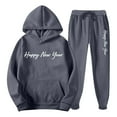 thumbnail image 1 of Dreluolixuan Petite Lounge Sets for Men Long Sleeve Hoodie Solid Sweatpants Graphic Lightweight Vacation Sweatsuit, 1 of 5
