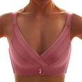 thumbnail image 1 of Cavosen Plus Size Bra Lace Wireless Bras Push Up Solid Stretch Bralettes Wide Straps Breathable Everyday Underwear, 1 of 9