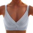 thumbnail image 1 of Cavosen Plus Size Bra Lace Wireless Bras Push Up Solid Stretch Bralettes Wide Straps Breathable Everyday Underwear, 1 of 9