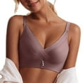 thumbnail image 1 of Cavosen Plus Size Bra Lace Wireless Bras Push Up Solid Stretch Bralettes Wide Straps Breathable Everyday Underwear, 1 of 9