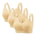 thumbnail image 1 of Cavosen Plus Size Bras for Women 3 Pack Lace Padded Wirefree Wide Straps Soft Breathable Push Up Full Coverage Everyday Bra, 1 of 2