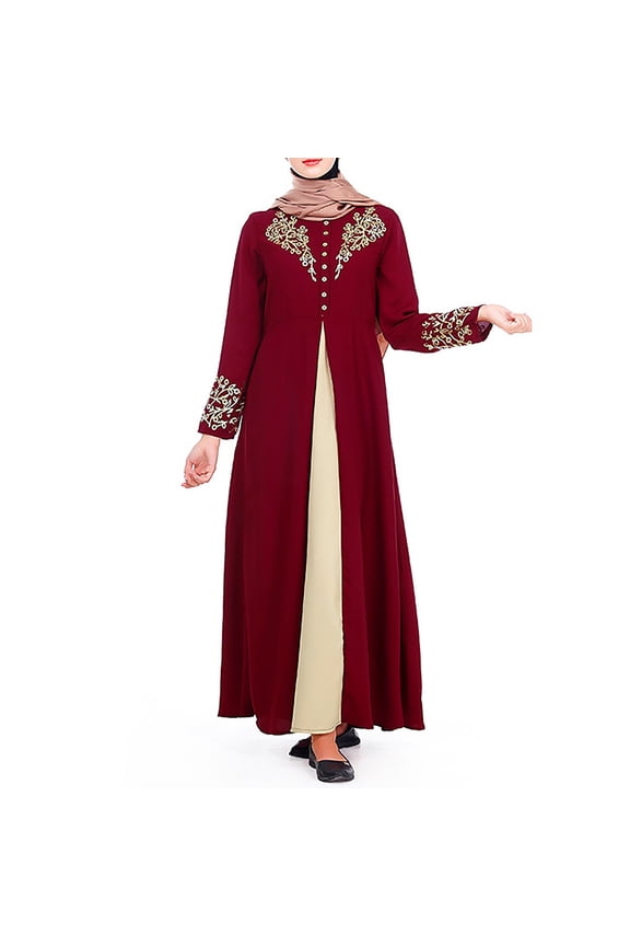 Plus Size Fall Dresses Crew Neck Long Sleeve Maxi Evening Gowns Solid Ball Dress Elegant Wedding Guest Cocktail Party Dress