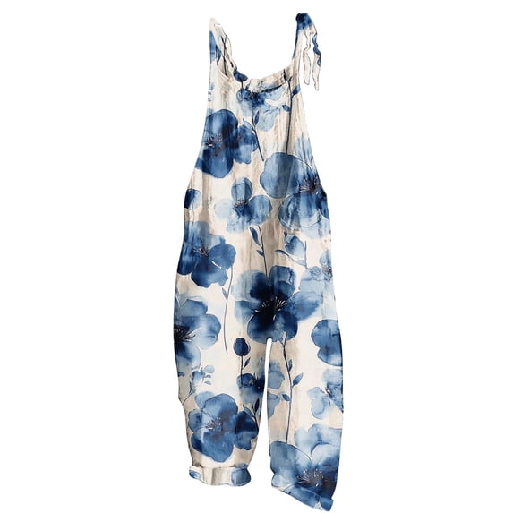 Cavosen Plus Size Jumpsuit for Curvy Women Oversized Jumpsuits Wide Leg Long Overalls with Pocket Print Summer Workout Rompers