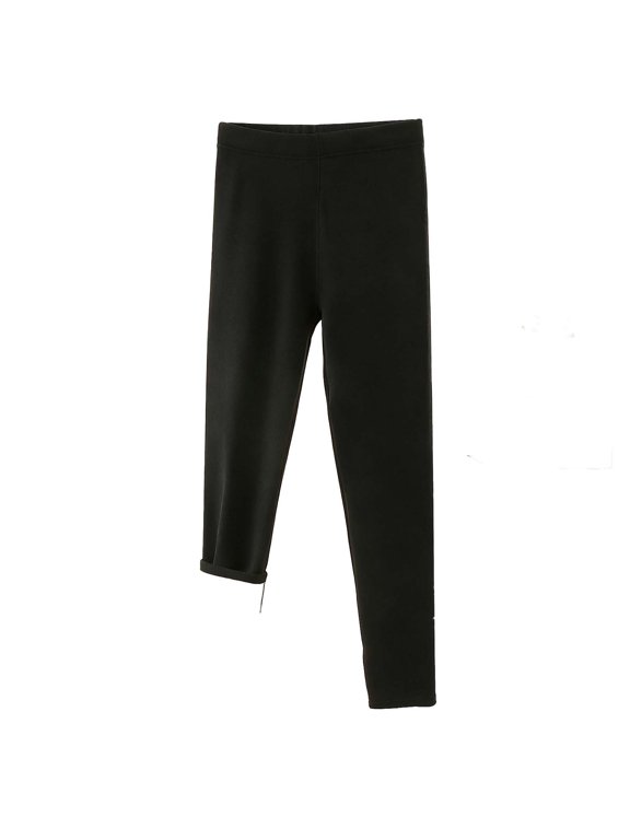 Plus Size Leggings Fleece Seamless High Waisted Full Length Pants Solid Butt Lifting Pants Buttery Soft Stretch Thick Comfortable Pants