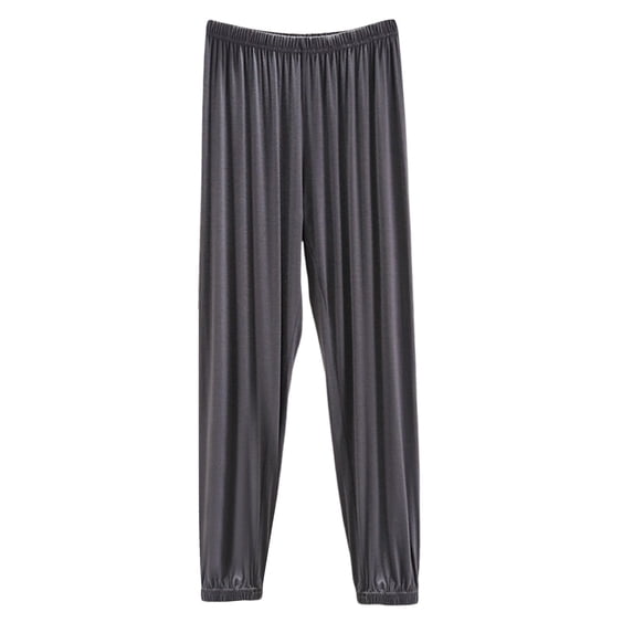 Cavosen Plus Size Pajama Pants Ankle Length Workout Jogger Solid Pull on Loose Fitting Pants