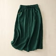 thumbnail image 1 of Cavosen Plus Size Skirts Cotton Elastic Waist Midi Skirts Solid Flowy Skirts Elegant Bussiness Cocktail Party Skirt, 1 of 4