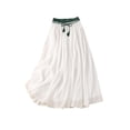 thumbnail image 1 of Cavosen Plus Size Skirts for Women Cotton Midi Skirts Solid Skirts Trendy Date Night Cocktail Party Skirt, 1 of 5