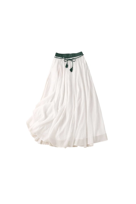 Plus Size Skirts for Women Cotton Midi Skirts Solid Skirts Trendy Date Night Cocktail Party Skirt