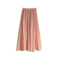thumbnail image 1 of Cavosen Plus Size Skirts for Women High Waist Midi Skirts A Line Solid Skirts Elegant Bussiness Cocktail Party Skirt, 1 of 5