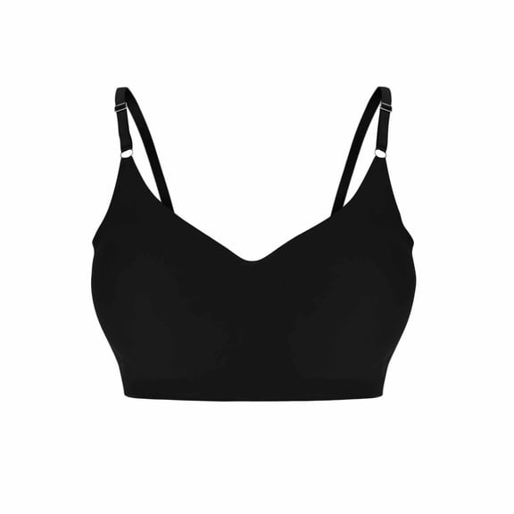 Cavosen Plus Size Sports Bras for Women Seamless Wireless Supportive Bras Push Up Full Coverage Bralettes Spaghetti Strap Back Smoothing Underwear