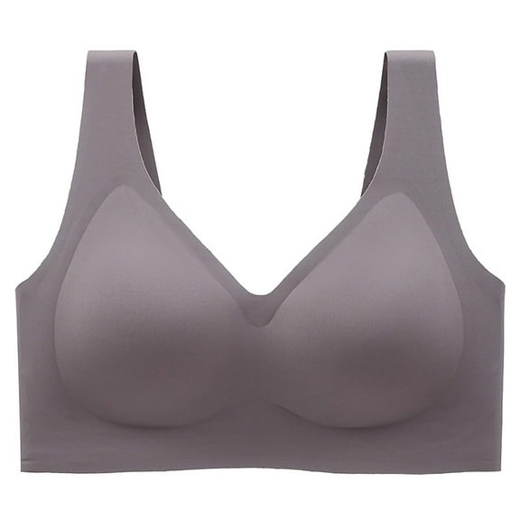 Cavosen Plus Size Sports Bras for Women Wireless Bras Push Up Solid Stretch Bralettes Wide Straps Breathable Casual Underwear