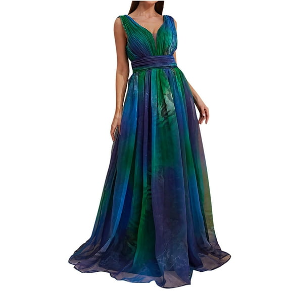 Cavosen Plus-Size Wedding Guest Dress High Neck Long Sleeve Maxi Evening Gowns Sequins Ball Dress Elegant Wedding Guest Cocktail Party Dress