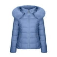 thumbnail image 1 of Cavosen Puffer Jacket for Women Lightweight Jackets Winter Comfortable Coats Winter Cotton Jacket with Hood Waist and Plush to Overcome Outer Coat Trendy Warm Outerwear, 1 of 2