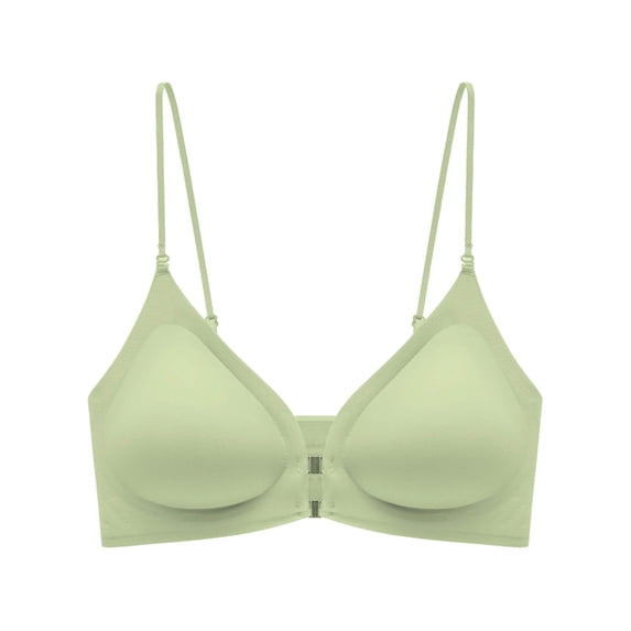 Cavosen Push up Bras Plus Size Seamless Supportive Bras Solid Stretch Front Closure Bralettes Spaghetti Strap Breathable Tshirt Sleep Underwear