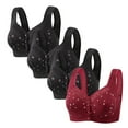 thumbnail image 1 of Cavosen Push up Sports Bra Plus Size Wireless Bras Push Up Full Coverage Stretch Bralettes Wide Straps Breathable Comfortable Underwear, 1 of 3