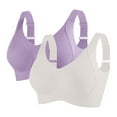 thumbnail image 1 of Cavosen Push up Sports Bras for Women Plus Size Wireless Supportive Bras Solid Stretch Bralettes Wide Straps Breathable Comfortable Underwear, 1 of 2