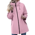 thumbnail image 1 of Cavosen Rain Jacket Women Waterproof Lightweight Long Raincoat with Hood Packable Ripstop Solid Jacket Outdoor Windbreaker Trench Coats, 1 of 8