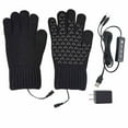 thumbnail image 1 of Cavosen Rechargeable Heated Gloves for Women Men USB Thermal Gloves Winter Cold Weather Gloves Anti-Cold Mittens Electric Warm All Finger Adjustable Temperature Heating Gloves Without Battery, 1 of 2