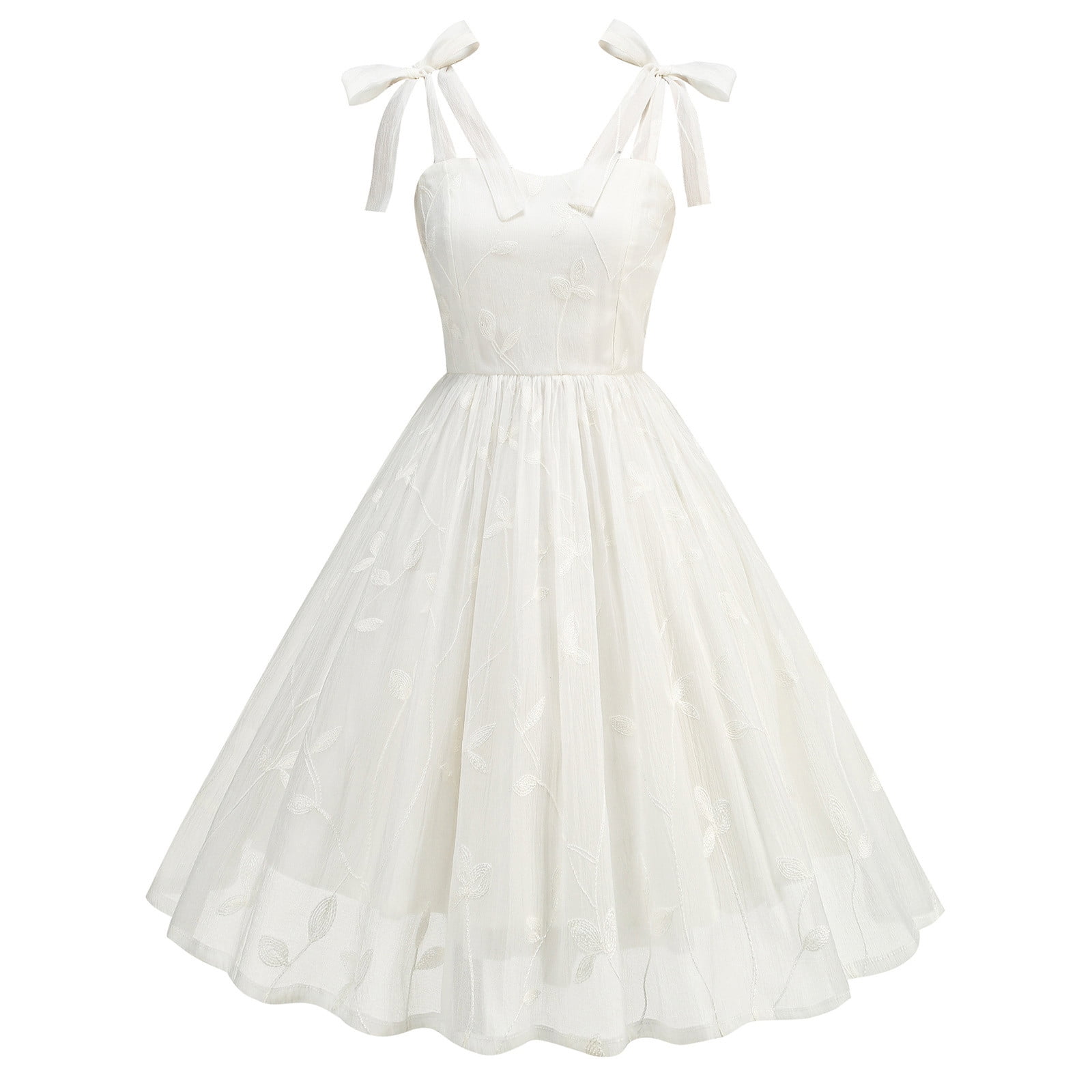 Cavosen Retro Dresses for Women 1950 White Embroidered Vintage Sleeveless Square Neck Knot Strap Spaghetti Dresses A-Line Tea Length Dresses Floral Print Bodycon Cocktail Party Dress S - Walmart.com Cavosen Retro Dresses for Women 1950 White Embroidered Vintage Sleeveless Square Neck Knot Strap Spaghetti Dresses A-Line Tea Length Dresses Floral Print Bodycon Cocktail Party Dress S - Walmart.com