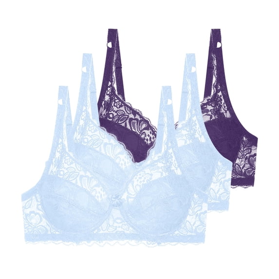 Cavosen Running Bras for Women Plus Size Supportive Bras Push Up Full Coverage Padded Stretch Bralettes Wide Straps Breathable Underwear
