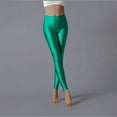 thumbnail image 1 of Cavosen Seamless Leggings for Women Green Elastic Waisted Yoga Pants Glossy Shiny Running Tight Solid Skinny Long Pants Workout Athletic Trousers Activewear Jogger Pants S, 1 of 3