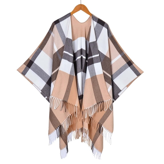 Cavosen Shawl for Formal Dress Tassel Elegant Wraps Plaid Soft Scarves Oversized Evening Dresses Winter Everyday Wear