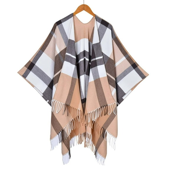 Cavosen Shawl for Formal Dress Tassel Elegant Wraps Plaid Soft Scarves Oversized Evening Dresses Winter Everyday Wear