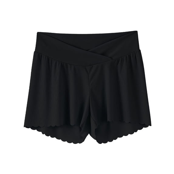 Cavosen Shorts Plus Size Women Over The Belly Loose Maternity Shorts Elastic Waist Pregnancy Shorts Solid Soft Summer Trendy Pants