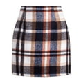 thumbnail image 1 of Cavosen Skorts Skirts for Women Mini Skirts Wool Tight Summer Skirts High Waist Plaid Stylish Pencil Skirts Loose Dress Athletic Beachwear Cute Casual Resortwear Cowgirl Brown L, 1 of 5