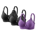 thumbnail image 1 of Cavosen Sleep Bras for Women Wireless Supportive Bras Push Up Full Coverage Padded Stretch Bralettes Wide Straps Comfortable Underwear, 1 of 7