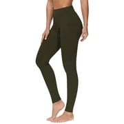 CAVOSEN Soft Leggings for Women Green Elastic Waisted Butt Lifting Long Pants Fitness Exercise Running Tight Seamless Solid Skinny Yoga Pants Workout Athletic Trousers Activewear S