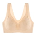 thumbnail image 1 of Cavosen Sports Bras for Women Back Smoothing Wireless Supportive Bras Push Up Lightly Padded Solid Bralettes Wide Straps Breathable Sleep Underwear, 1 of 2