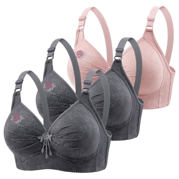 Cavosen Sports Bras for Women Plus Size Wireless Bras Push Up Full Coverage Solid Bralettes Spaghetti Strap Breathable Casual Underwear
