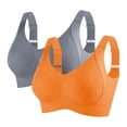 thumbnail image 1 of Cavosen Sports Bras for Women Plus Size Wireless Supportive Bras Push Up Solid Stretch Bralettes Wide Straps Breathable Sleep Underwear, 1 of 2