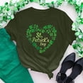 thumbnail image 1 of Cavosen St.Patrick's Day Flowy Tops for Women Short Sleeve Green Shamrock Letter Print Shirts Round Neck Irish Festival Blouse Dressy Holiday T-Shirts Loose Summer Tees XL, 1 of 5
