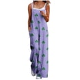 thumbnail image 1 of Cavosen St. Patrick's Day Plus Size Oversized Linen Jumpsuits Long Overalls with Pocket Print Lightweight Summer Vacation Rompers, 1 of 6