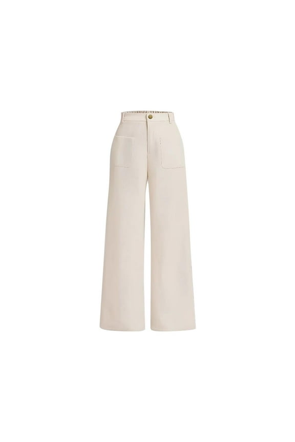 Straight Leg Pants for Women Plu Size Fleece Lined Lounge Slacks Solid Thicken Vintage Fall Fashion Pants