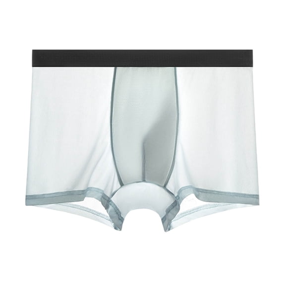 Cavosen Stretch Underwear for Men Seamless Plus Size Trunks Soft Solid Color Comfortable Casual Briefs 1Pack