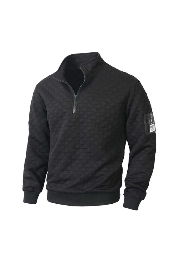 Sweat Shirts Mens Adult Stand Collar Shirt Zipper Solid Lightweight Dressy Tee Breathable Trendy Tops