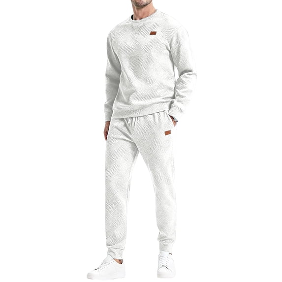 Dreluolixuan Mens Sweatsuits 2 Piece Set Lapel Button Down Long Sleeve Hoodie Drawstring Sweatpants Lightweight Vacation Sweatsuit