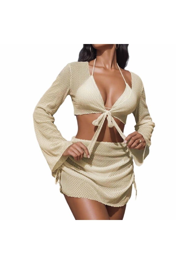 Swimsuit for Women Two Piece Elegant Bikini Solid Slimming Swimsuit Beach Holiday Swimwear