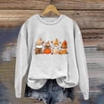 thumbnail image 1 of Cavosen Thanksgiving Day Long Sleeve Womens Sweatshirt Cute Funny Happy Pumpkin Gnome Print Loose Orange Sweatshirts Round Neck Pullover Shirts Festival Fall Winter Clothes, 1 of 4